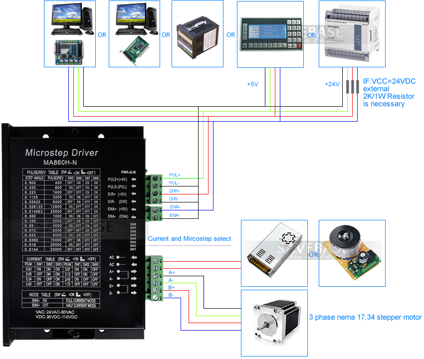 Cnc Mill Router Lathe Engarver Stepper Driver Ma860H-N 1 ... 110 vac fan motor diagram 