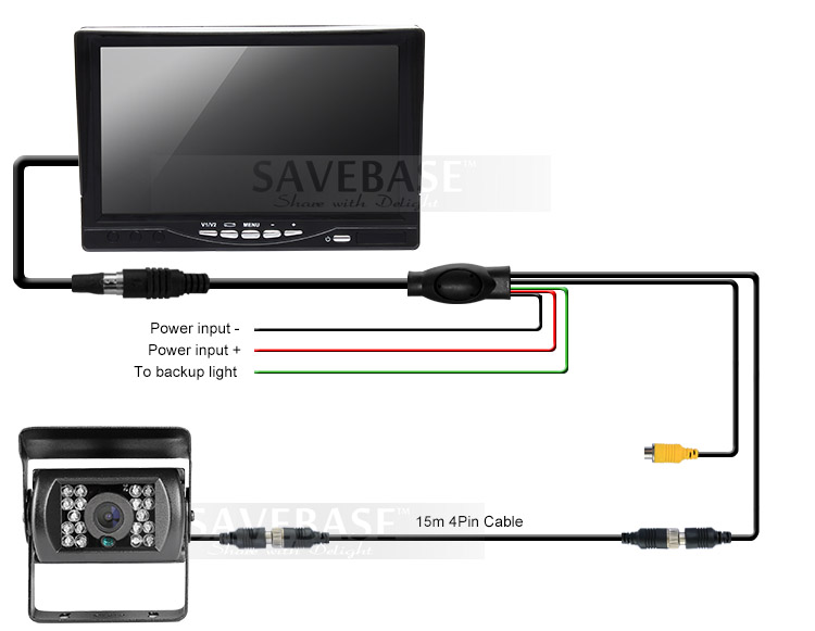 12v 24v 7 quot lcd rear view monitor backup 15m cable 12v 24v 7 quot lcd rear view monitor backup 15m cable