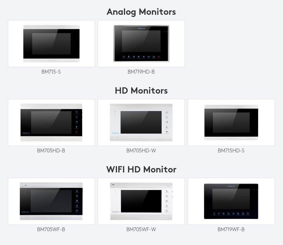 014102_monitor_accessories_id94 HOMSECUR HD BC141HD-W Doorbell Camera For HDK Series Video&Audio Home Doorphone Intercom